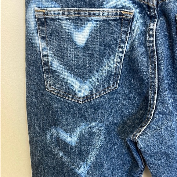 Wrangler Blue Straight Leg Jeans with Heart Design - Picture 4 of 6
